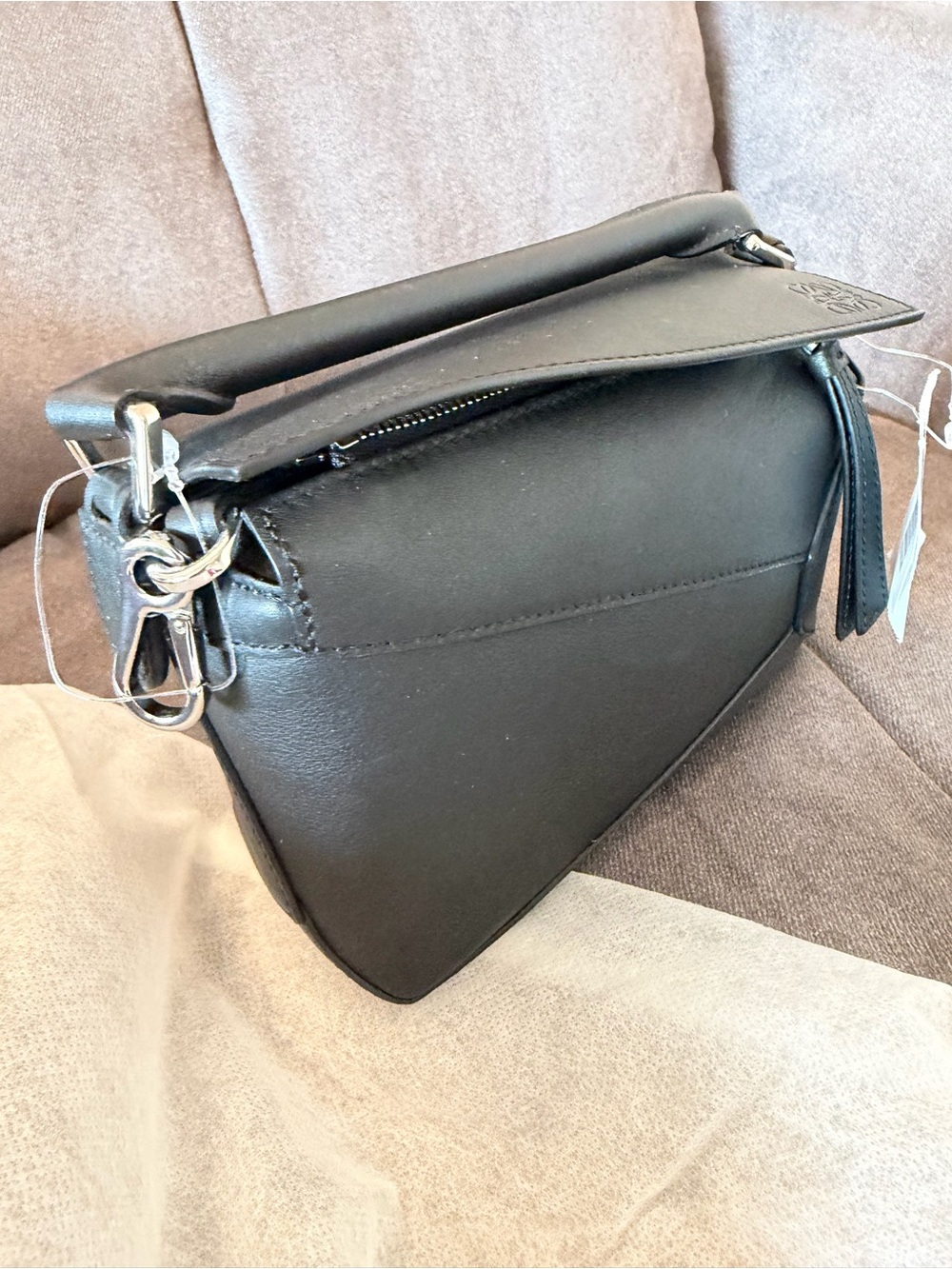 Loewe mini Black Puzzle Messenger Bag with Top Handle - Picture 6 of 6